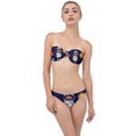 Boy Spaceman Space Rocket Ufo Planets Stars Classic Bandeau Bikini Set