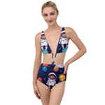 Boy Spaceman Space Rocket Ufo Planets Stars Tied Up Two Piece Swimsuit