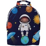 Boy Spaceman Space Rocket Ufo Planets Stars Mini Full Print Backpack