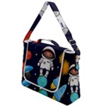 Boy Spaceman Space Rocket Ufo Planets Stars Box Up Messenger Bag