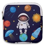 Boy Spaceman Space Rocket Ufo Planets Stars Mini Square Pouch