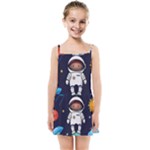 Boy Spaceman Space Rocket Ufo Planets Stars Kids  Summer Sun Dress