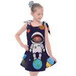 Boy Spaceman Space Rocket Ufo Planets Stars Kids  Tie Up Tunic Dress