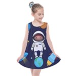 Boy Spaceman Space Rocket Ufo Planets Stars Kids  Summer Dress