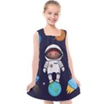 Boy Spaceman Space Rocket Ufo Planets Stars Kids  Cross Back Dress