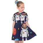 Boy Spaceman Space Rocket Ufo Planets Stars Kids  Sailor Dress
