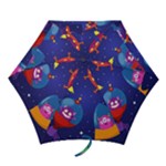 Cartoon Funny Aliens With Ufo Duck Starry Sky Set Mini Folding Umbrellas