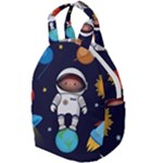 Boy Spaceman Space Rocket Ufo Planets Stars Travel Backpack