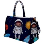 Boy Spaceman Space Rocket Ufo Planets Stars Duffel Travel Bag
