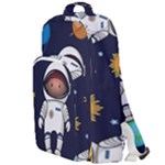 Boy Spaceman Space Rocket Ufo Planets Stars Double Compartment Backpack