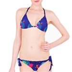Cartoon Funny Aliens With Ufo Duck Starry Sky Set Classic Bikini Set