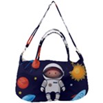Boy Spaceman Space Rocket Ufo Planets Stars Removable Strap Handbag