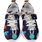 Boy Spaceman Space Rocket Ufo Planets Stars Kids  Velcro Strap Shoes