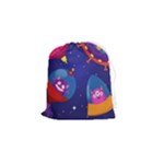 Cartoon Funny Aliens With Ufo Duck Starry Sky Set Drawstring Pouch (Small)