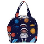 Boy Spaceman Space Rocket Ufo Planets Stars Boxy Hand Bag