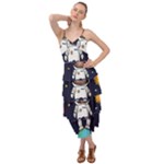 Boy Spaceman Space Rocket Ufo Planets Stars Layered Bottom Dress