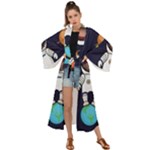 Boy Spaceman Space Rocket Ufo Planets Stars Maxi Kimono