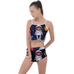 Boy Spaceman Space Rocket Ufo Planets Stars Summer Cropped Co-Ord Set