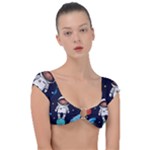 Boy Spaceman Space Rocket Ufo Planets Stars Cap Sleeve Ring Bikini Top
