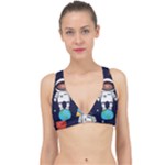 Boy Spaceman Space Rocket Ufo Planets Stars Classic Banded Bikini Top