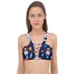 Boy Spaceman Space Rocket Ufo Planets Stars Cage Up Bikini Top