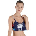 Boy Spaceman Space Rocket Ufo Planets Stars Layered Top Bikini Top 