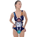 Boy Spaceman Space Rocket Ufo Planets Stars Side Cut Out Swimsuit