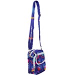 Cartoon Funny Aliens With Ufo Duck Starry Sky Set Shoulder Strap Belt Bag