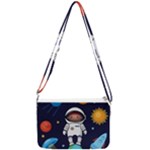 Boy Spaceman Space Rocket Ufo Planets Stars Double Gusset Crossbody Bag