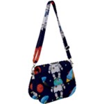Boy Spaceman Space Rocket Ufo Planets Stars Saddle Handbag