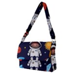 Boy Spaceman Space Rocket Ufo Planets Stars Full Print Messenger Bag (M)