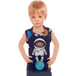 Boy Spaceman Space Rocket Ufo Planets Stars Kids  Sport Tank Top
