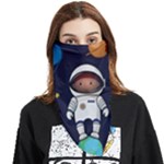 Boy Spaceman Space Rocket Ufo Planets Stars Face Covering Bandana (Triangle)