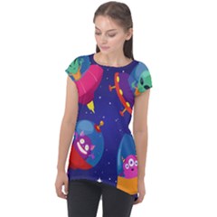 Cap Sleeve High Low Top 