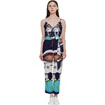 Boy Spaceman Space Rocket Ufo Planets Stars V-Neck Camisole Jumpsuit