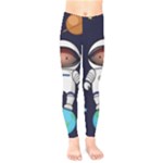 Boy Spaceman Space Rocket Ufo Planets Stars Kids  Classic Winter Leggings
