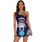Boy Spaceman Space Rocket Ufo Planets Stars 2-in-1 Flare Activity Dress