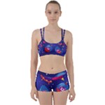 Cartoon Funny Aliens With Ufo Duck Starry Sky Set Perfect Fit Gym Set