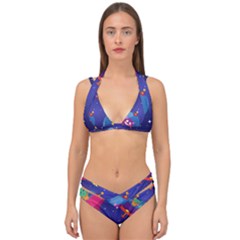 Double Strap Halter Bikini Set 