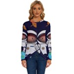 Boy Spaceman Space Rocket Ufo Planets Stars Long Sleeve Crew Neck Pullover Top