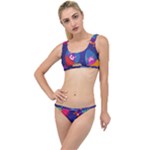 Cartoon Funny Aliens With Ufo Duck Starry Sky Set The Little Details Bikini Set
