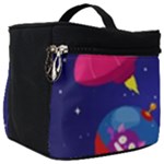 Cartoon Funny Aliens With Ufo Duck Starry Sky Set Make Up Travel Bag (Big)