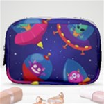 Cartoon Funny Aliens With Ufo Duck Starry Sky Set Make Up Pouch (Small)