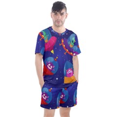 Men s Mesh T-Shirt and Shorts Set 