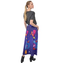 Velour Split Maxi Skirt 