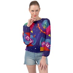 Banded Bottom Chiffon Top 