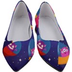 Cartoon Funny Aliens With Ufo Duck Starry Sky Set Women s Block Heels 