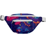 Cartoon Funny Aliens With Ufo Duck Starry Sky Set Fanny Pack