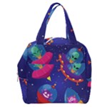 Cartoon Funny Aliens With Ufo Duck Starry Sky Set Boxy Hand Bag