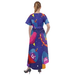 Front Wrap High Low Dress 